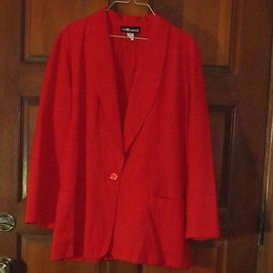 SAG HARBOR Red Jacket Blazer Size 14
